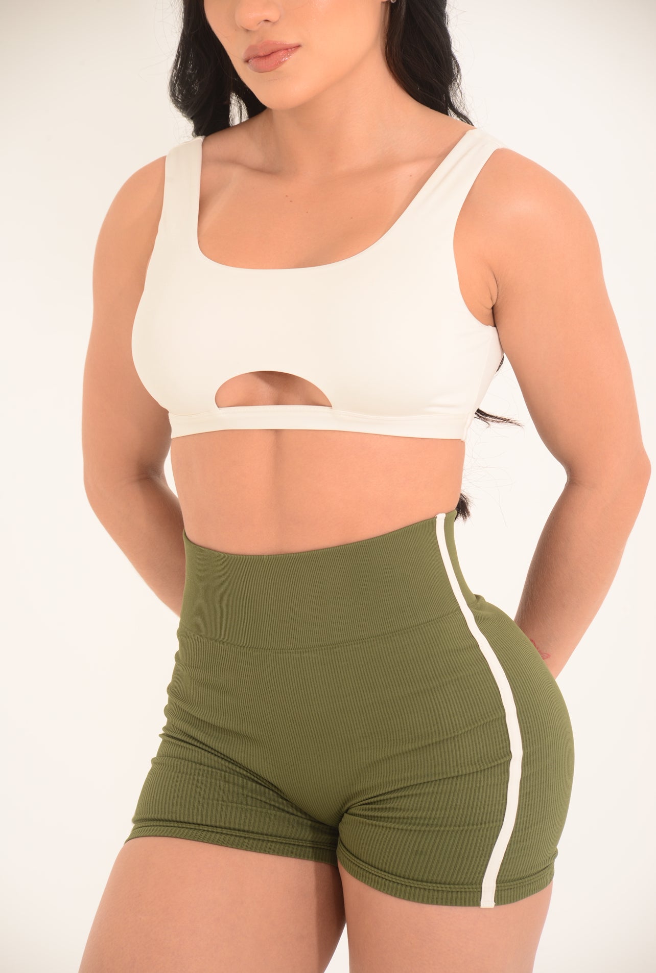 SHORT BASIC ACANALADO BICOLOR